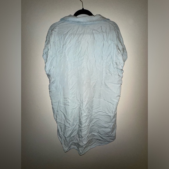 Forever 21 blue button up coverup dress - Picture 2 of 3